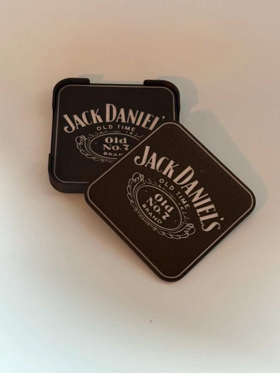 Jack Daniels Glasbrikker/Coasters - 4 stk.