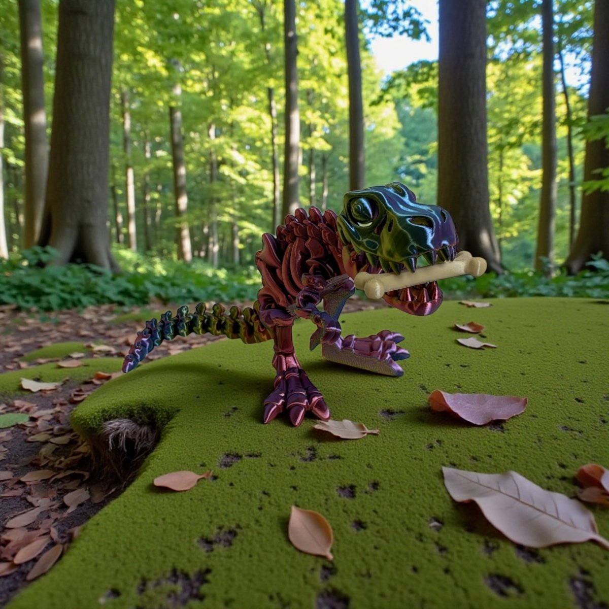 Skeleton T-Rex med kødben