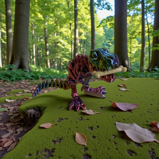 Skeleton T-Rex med kødben